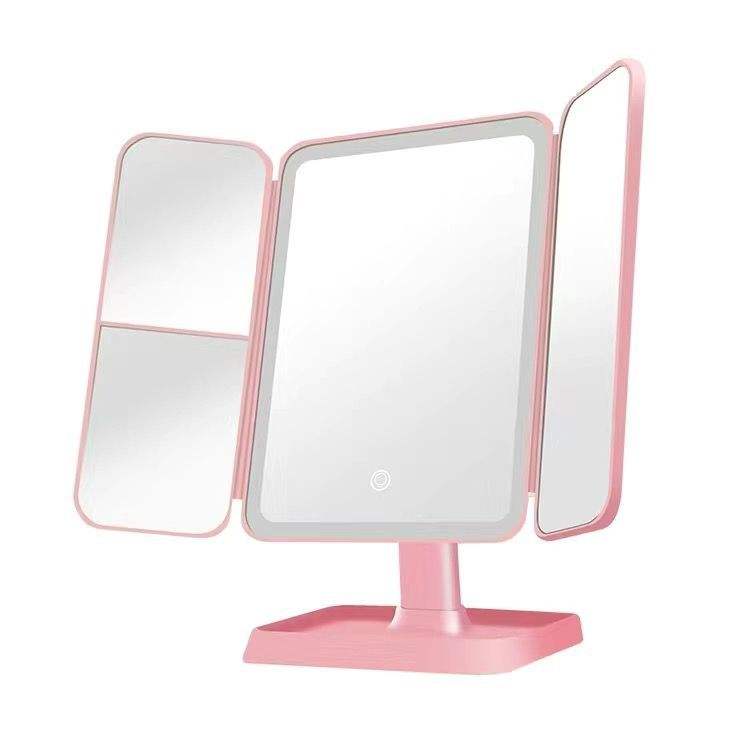 Multifold LED Makeup Mirror