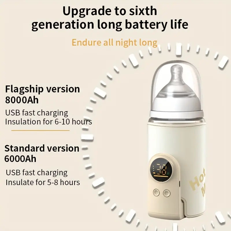 Portable 6 Heating Baby Bottle Warmer